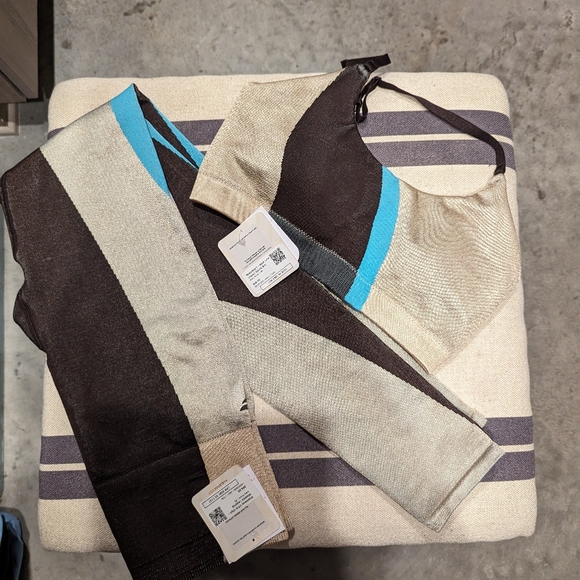 Fabletics Beige and Brown Activewear Set - Picture 3 of 4